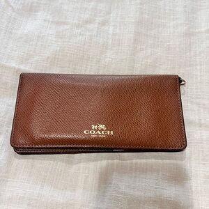 Coach Tan Leather Clutch